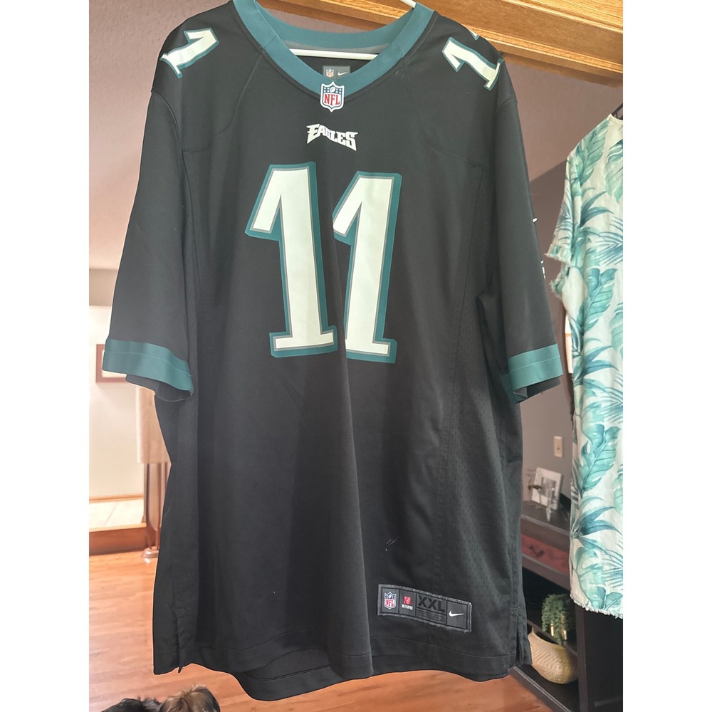 Nike Mens Philadelphia Eagles Carson Wentz 11 Jersey Black XXL NFL On Field